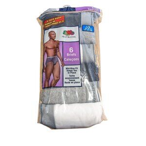 Fruit of the Loom Men’s Boxer Briefs 6 Pack Assorted Colors Size L 36-38